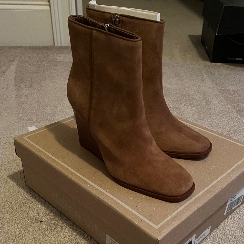 Dolce Vita Tan Suede Heeled Boots